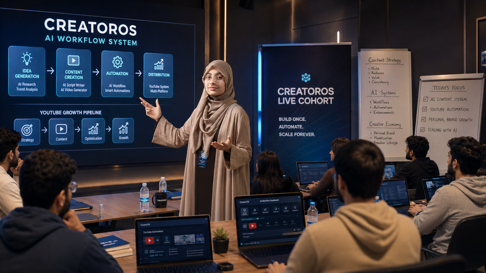 AI Trainer in action — CreatorOS classroom
